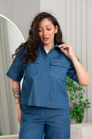 Рубашка Б-103 деним