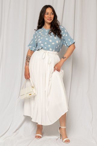 Блузка ТБ-300к-1 горох на голубом