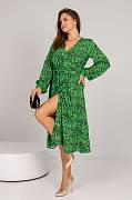 Платье А-336 лео-зеленое яблоко